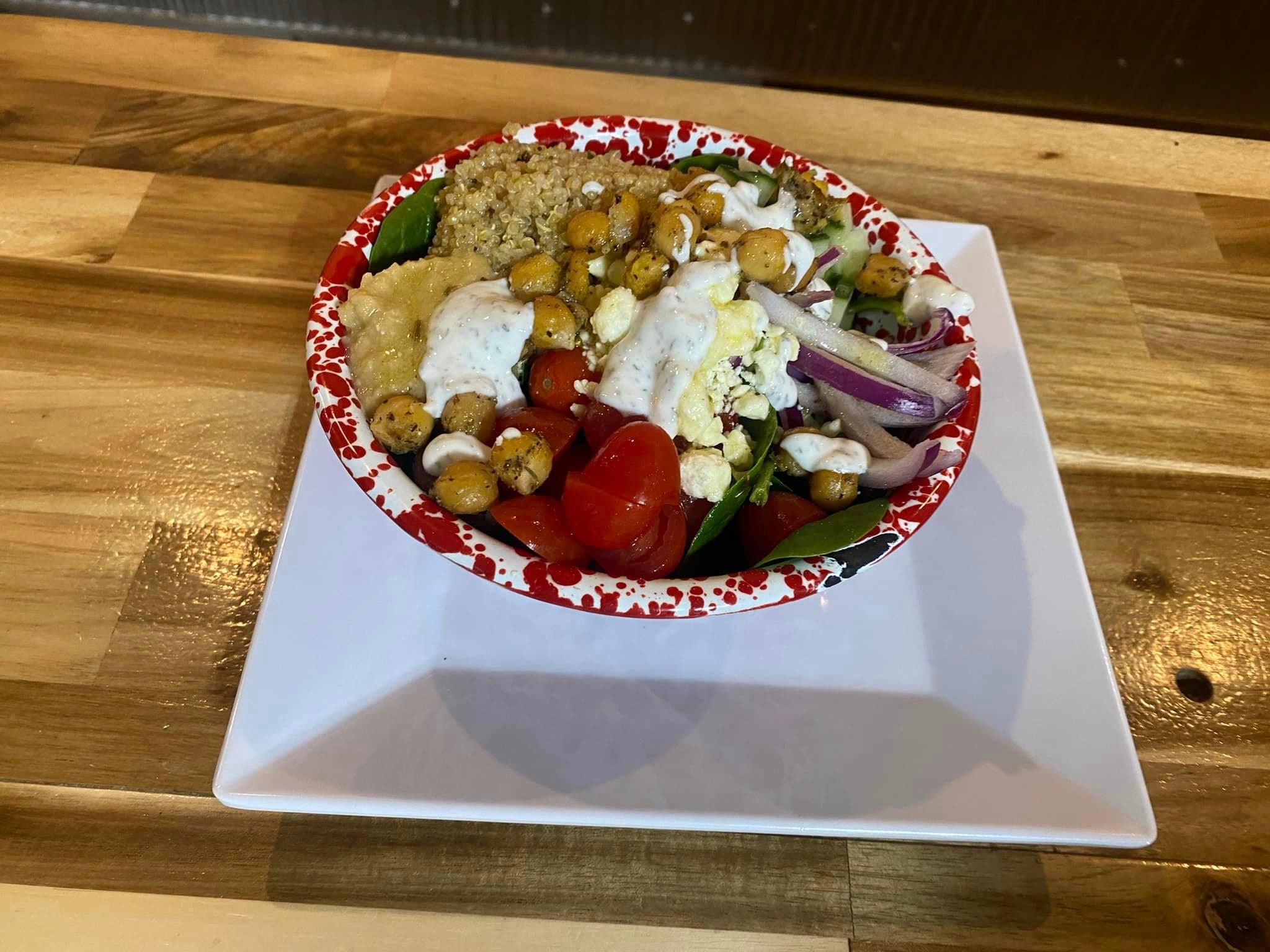 Greek Arugula Power Salad Bowl